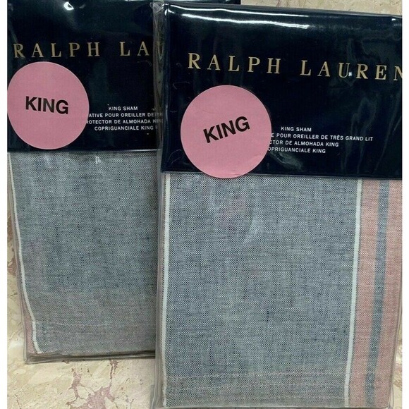 New Lauren Ralph Lauren Oakview Essex 2 King Pillow Shams - Picture 3 of 7